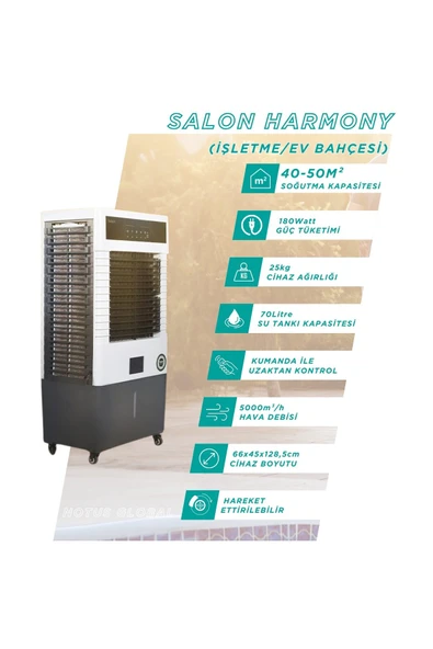 Kabel Salon Harmony Evaporatif Hava Soğutucu Sulu Klima ürün görseli 1