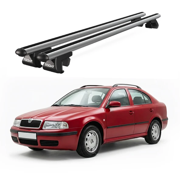 Venüs Skoda Octavia V (1998-2004) Uyumlu Gri Ara Atkı Port Bagaj Tavan Barı ürün görseli 1