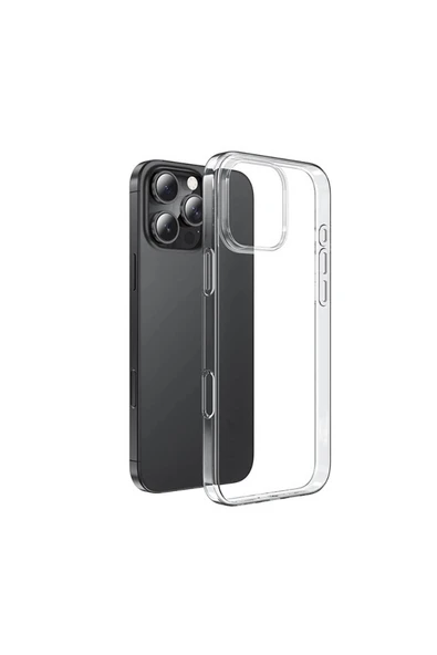 HEPTEKİLETİŞİM Apple iPhone 16 Pro Kılıf HPTK Süper Silikon Kapak-Şeffaf ürün görseli 1