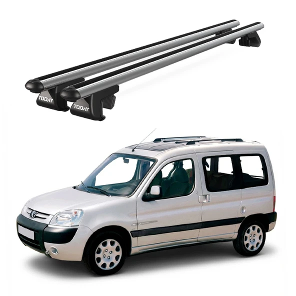 Venüs Peugeot Partner (1996-2002) Uyumlu Gri Ara Atkı Port Bagaj Tavan Barı ürün görseli 1