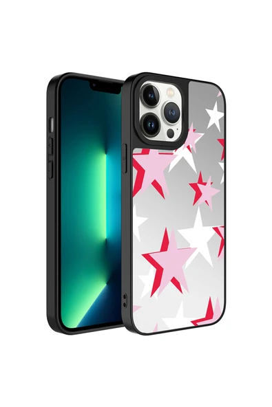 HEPTEKİLETİŞİM Iphone 13 Pro Max Kılıf Aynalı Desenli Kamera Korumalı Parlak Renkli Sert Kapak (MİRROR) ürün görseli 1