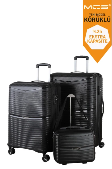 V379 AURA Y.ÜRETİM PP VALİZ 65 CM + 75 CM + MAKYAJ SET ürün görseli 1