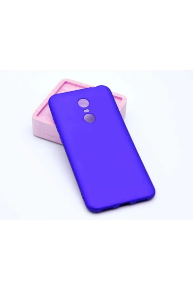 HEPTEKİLETİŞİM Xiaomi Redmi 5 Plus Kapak Yumuşak Dokulu Soft Esnek Ince Mat Renkli Silikon Kılıf-premier-Saks Mavi ürün görseli 1