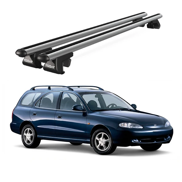 Venüs Hyundai Elantra (1996-1999) Uyumlu Gri Ara Atkı Port Bagaj Tavan Barı ürün görseli 1