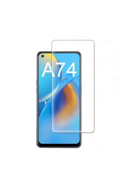 HEPTEKİLETİŞİM Oppo A74 4g Ekran Koruyucu Kısa Temperli 9h Sert Kırılmaz Cam Koruma (maxi) ürün görseli 1