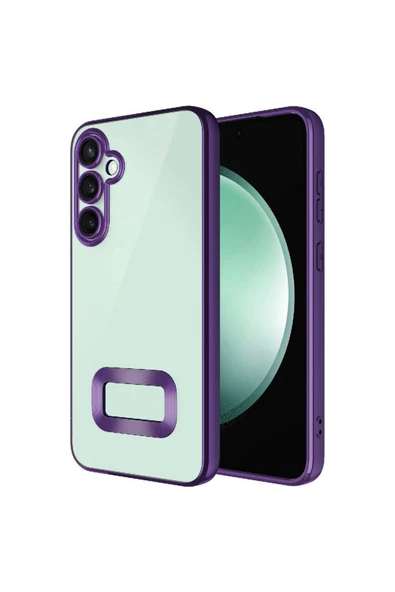 HEPTEKİLETİŞİM Samsung Galaxy S23 FE Kılıf Kamera Lens Korumalı Logo Gösteren Parlak Kenarlı Kapak (OMEGA) ürün görseli 1