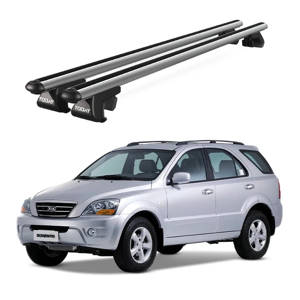 Venüs Kia Sorento (2002-2009) Uyumlu Gri Ara Atkı Port Bagaj Tavan Barı ürün görseli 1