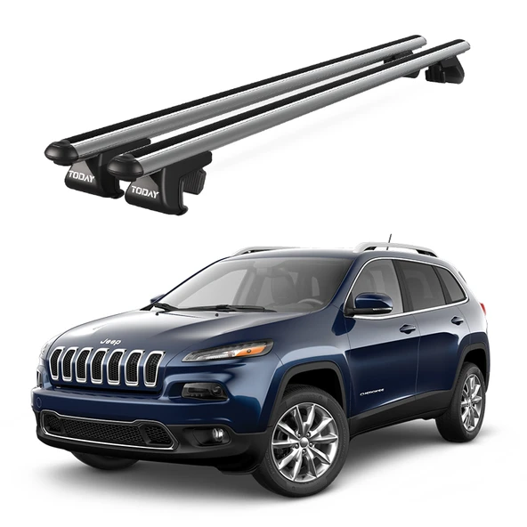 Venüs Jeep Cherokee (2014-2023) Uyumlu Gri Ara Atkı Port Bagaj Tavan Barı ürün görseli 1