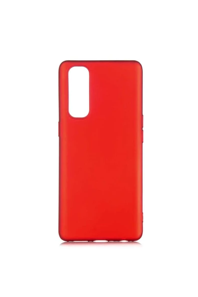 HEPTEKİLETİŞİM Reno 4 Pro 4g Kapak Yumuşak Dokulu Soft Esnek Ince Mat Renkli Silikon Kılıf-premier-Kırmızı ürün görseli 1