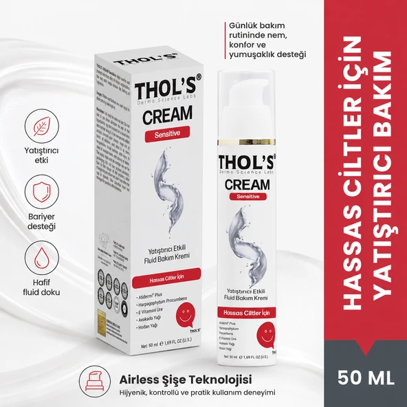 THOL’S Cream Sensitive Yatıştırıcı Etkili Fluid Bakım Kremi ürün görseli 1