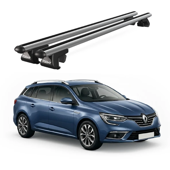 Venüs Renault Megane Station Wagon (2016-2023) Uyumlu Gri Ara Atkı Port Bagaj Tavan Barı ürün görseli 1
