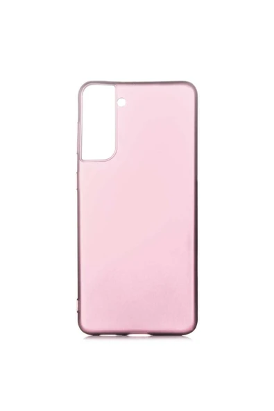 HEPTEKİLETİŞİM Samsung Galaxy S21 Kapak Yumuşak Dokulu Soft Esnek Ince Mat Renkli Silikon Kılıf-premier-Rose Gold ürün görseli 1
