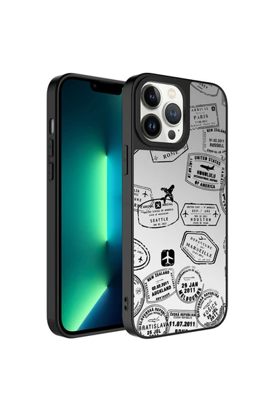 HEPTEKİLETİŞİM Iphone 13 Pro Kılıf Aynalı Desenli Kamera Korumalı Parlak Renkli Sert Kapak (MİRROR) ürün görseli 1
