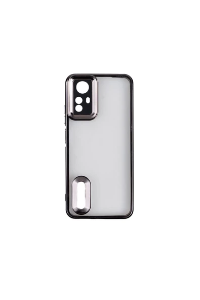 HEPTEKİLETİŞİM Redmi Note 12S Kılıf Kamera Lens Korumalı Logo Gösteren Şeffaf Parlak Kenarlı Kapak (omega) ürün görseli 1