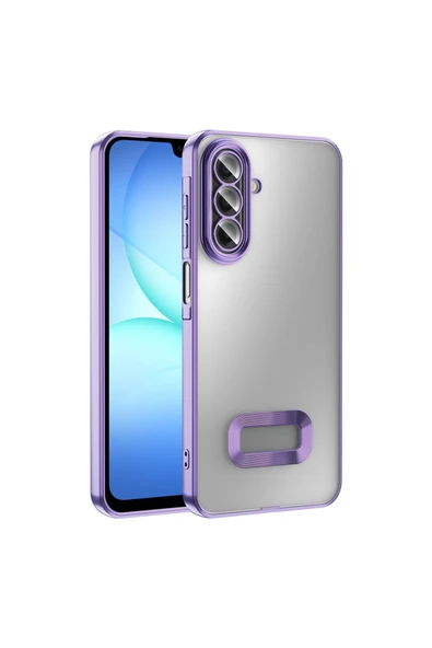 HEPTEKİLETİŞİM Samsung Galaxy A17 Kılıf Kamera Lens Korumalı Logo Gösteren Şeffaf Parlak Kenarlı Kapak (omega) ürün görseli 1