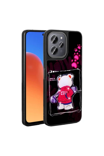 HEPTEKİLETİŞİM Xiaomi Redmi 12 4G Kılıf Parlayan Kabartmalı İkonik Figürlü Silikon Kapak (Amas) ürün görseli 1