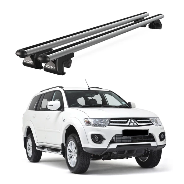 Venüs Mitsubishi Pajero Sport (2009-2016) Uyumlu Gri Ara Atkı Port Bagaj Tavan Barı ürün görseli 1