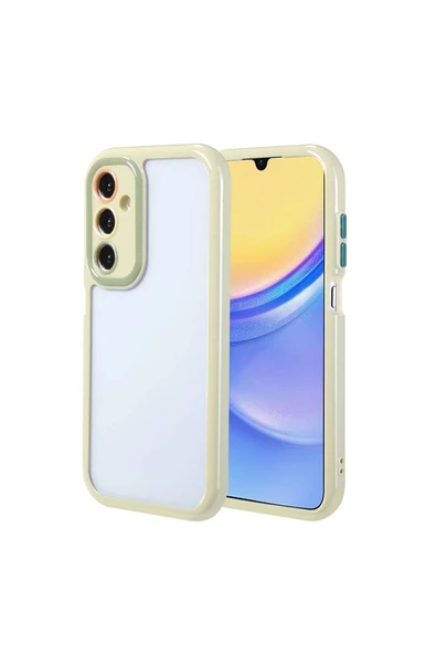 HEPTEKİLETİŞİM Galaxy A15 Kılıf Kamera Korumalı Renkli Kenar ve Çerçeve Tasarımlı HPTK Vitamin Kapak-Yeşil ürün görseli 1