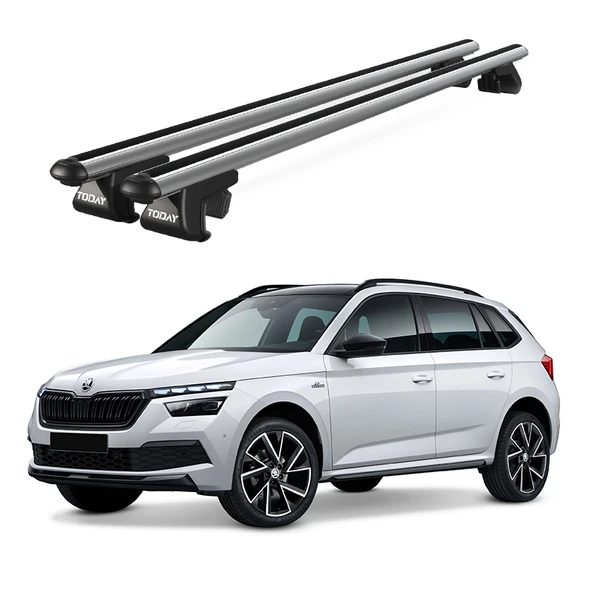 Venüs Skoda Kamiq (2019 ve sonrası) Uyumlu Gri Ara Atkı Port Bagaj Tavan Barı ürün görseli 1