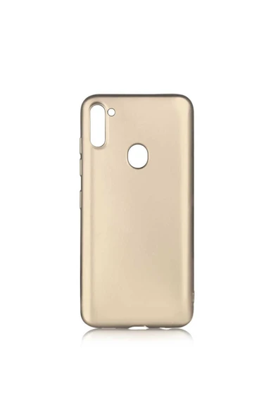 HEPTEKİLETİŞİM Samsung Galaxy M11 Kapak Yumuşak Dokulu Soft Esnek Ince Mat Renkli Silikon Kılıf-premier-Gold ürün görseli 1