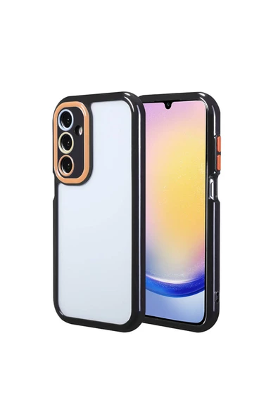 HEPTEKİLETİŞİM Galaxy A25 Kılıf Kamera Korumalı Renkli Kenar ve Çerçeve Tasarımlı HPTK Vitamin Kapak-Siyah ürün görseli 1