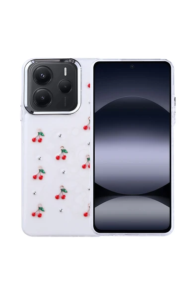 HEPTEKİLETİŞİM Redmi Note 14 5G Kılıf Airbag Tasarımlı Simli Şeffaf Kapak (Kutup) ürün görseli 1