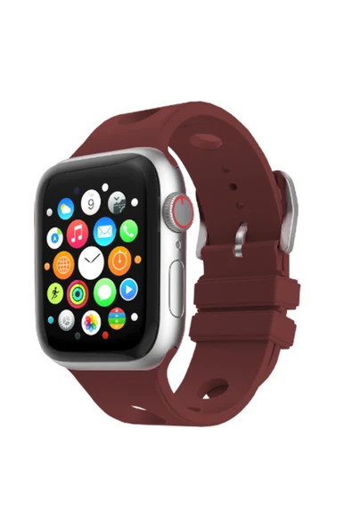 HEPTEKİLETİŞİM Apple Watch 2/3/4/5/6/7/8/9/10/se/nike Ultra 49mm Delikli Tasarım Silikon Kordon (KRD-147) ürün görseli 1