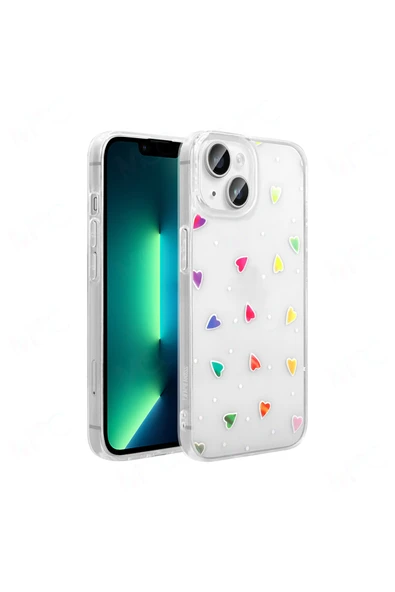 HEPTEKİLETİŞİM Apple iPhone 14 Kılıf Şeffaf Figürlü Sert Kapak (FOLKS) ürün görseli 1