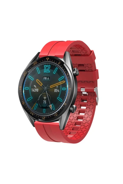 HEPTEKİLETİŞİM Huawei Watch GT 3 46mm KRD-23 Uyumlu HPTK Kordon-Kırmızı ürün görseli 1