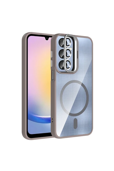 HEPTEKİLETİŞİM Samsung Galaxy A26 Kılıf Standlı ve Kamera Lens Hediyeli M-Safe Şarj Özellikli Kapak (etro) ürün görseli 1