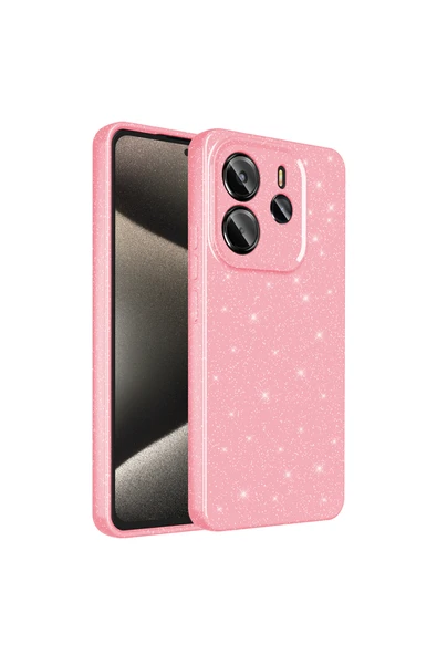 HEPTEKİLETİŞİM Redmi Note 14 Kılıf Kamera Korumalı Simli Renkli Parlak Silikon Kapak (Koton) ürün görseli 1