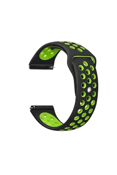 HEPTEKİLETİŞİM Galaxy Watch 3 45mm KRD-02 Uyumlu HPTK Kordon-Siyah-Yeşil ürün görseli 1