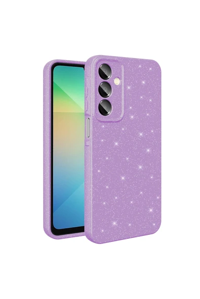 HEPTEKİLETİŞİM Samsung Galaxy A16 Kılıf Kamera Korumalı Simli Renkli Parlak Silikon Kapak (Koton) ürün görseli 1