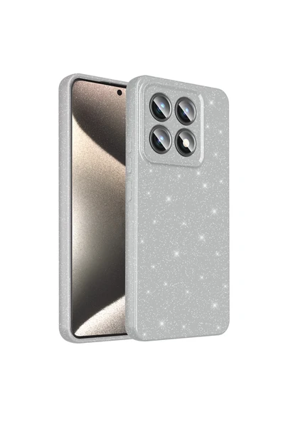 HEPTEKİLETİŞİM Xiaomi 14T Pro Kılıf Kamera Korumalı Simli Renkli Parlak Silikon Kapak (Koton) ürün görseli 1