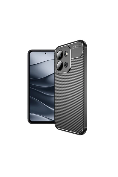 HEPTEKİLETİŞİM Xiaomi Redmi 15C 4G Kılıf Kamera Çıkıntılı Karbon Fiber Dokulu Renk Atmaz Kapak (NEGRO) ürün görseli 1