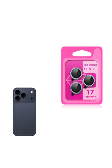 HEPTEKİLETİŞİM Apple iPhone 17 Pro Max Kamera Lens Koruyucu Renkli Taşlı Tasarım Kolay Takma Aparatlı (CL-06) ürün görseli 1