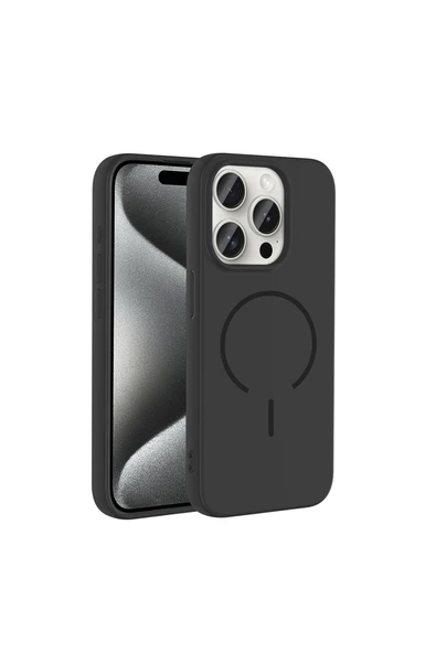 HEPTEKİLETİŞİM iPhone 15 Pro Max Kılıf M-safe Şarj Özellikli Meta Kapak (META) ürün görseli 1