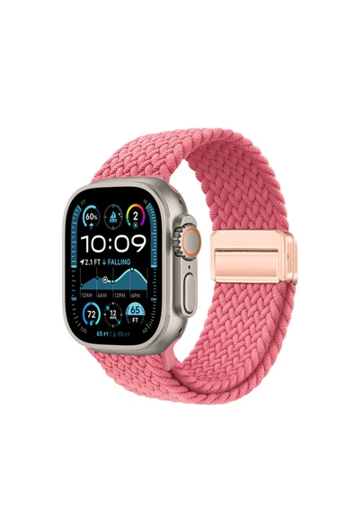 HEPTEKİLETİŞİM Apple Watch 2/3/4/5/6/7/8/se/nike/ultra 49mm Örgü Tasarımlı Hasır Kordon (krd-134) ürün görseli 1