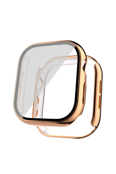HEPTEKİLETİŞİM Apple Watch 10 42mm Sert PC Kasa Electroplatink Çerçeveli Ekran Koruyucu (Gard 36) ürün görseli 1