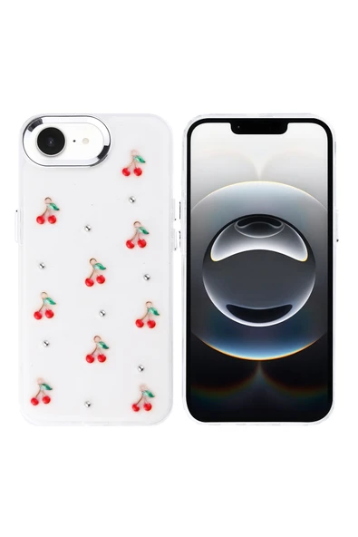 HEPTEKİLETİŞİM Apple iPhone 16E Kılıf Airbag Tasarımlı Simli Şeffaf Kapak (Kutup) ürün görseli 1