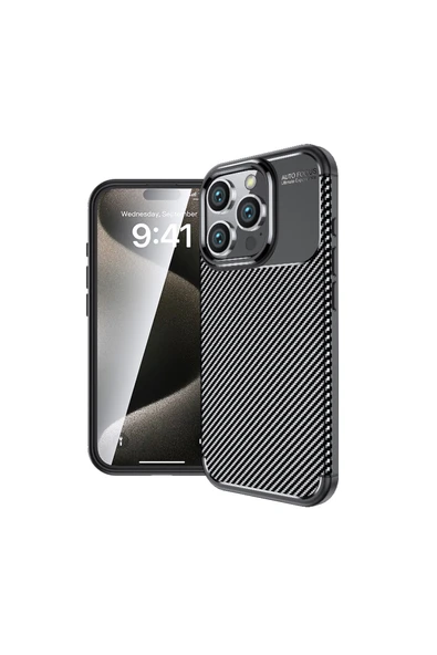 HEPTEKİLETİŞİM iPhone 16 Pro Uyumlu HPTK Negro Silikon Kapak-Siyah ürün görseli 1