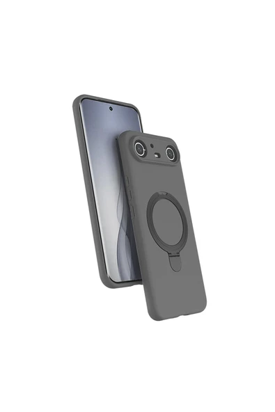 HEPTEKİLETİŞİM Tecno Spark Slim 5G Kılıf M-safe Şarj Özellikli Standlı Kapak (SAMARA) ürün görseli 1