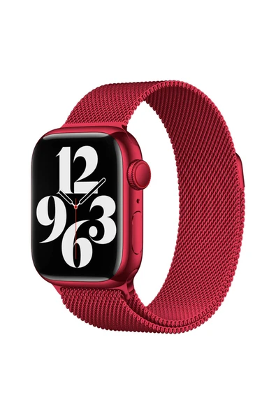 HEPTEKİLETİŞİM Watch Ultra 49mm HPTK- Band-01 Metal Kordon-Kırmızı ürün görseli 1