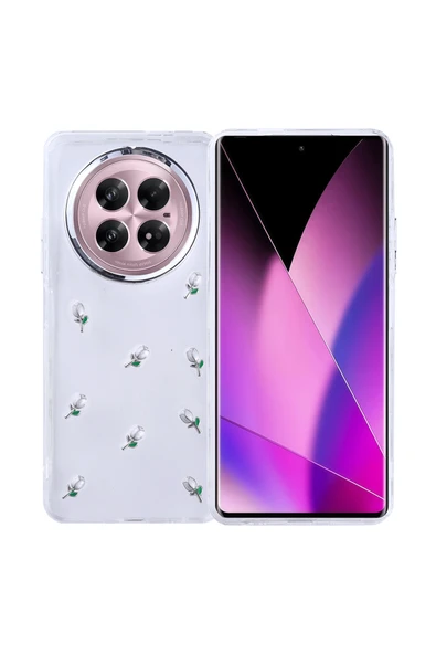HEPTEKİLETİŞİM İnfinix Zero 40 5G Kılıf Airbag Tasarımlı Simli Şeffaf Kapak (Kutup) ürün görseli 1