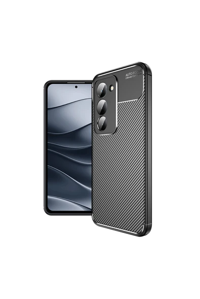HEPTEKİLETİŞİM Xiaomi Redmi 15 Kılıf Kamera Çıkıntılı Karbon Fiber Dokulu Renk Atmaz Kapak (NEGRO) ürün görseli 1
