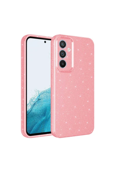 HEPTEKİLETİŞİM Samsung Galaxy A35 Kılıf Kamera Korumalı Simli Renkli Parlak Silikon Kapak (Koton) ürün görseli 1
