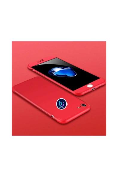 HEPTEKİLETİŞİM Iphone 6 Kapak 360 Tam Koruma Ön Ve Arka Sert Mika Kılıf Ays Gkk KılıfKırmızı ürün görseli 1