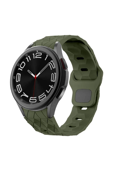 HEPTEKİLETİŞİM Samsung Galaxy Watch 6 44mm 20mm Futbol Desenli Spor Tasarımlı Silikon Kordon (KRD-116) ürün görseli 1