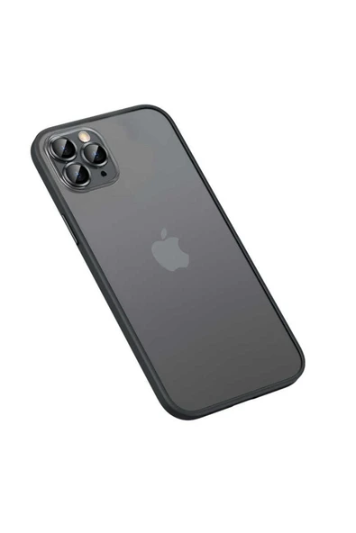 HEPTEKİLETİŞİM Iphone 13 Pro Max Kılıf Lens Koruyuculu Kenarları Renkli Arkası Mat Kapak (RETRO) ürün görseli 1