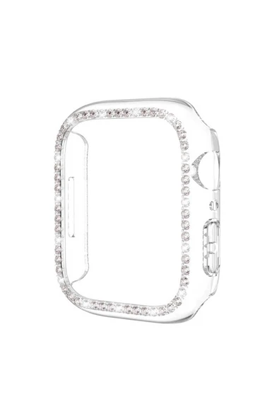 HEPTEKİLETİŞİM Watch 2/3/4/5/6/7/8/se/nike 45mm Kılıf Taşlı Kasa Koruyucu 360 Tam Koruma Kapak (GARD 05) ürün görseli 1